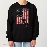 Retro American Flag Tractor Gift  Tractor Farm  Women's Sweatshirt thumb 0