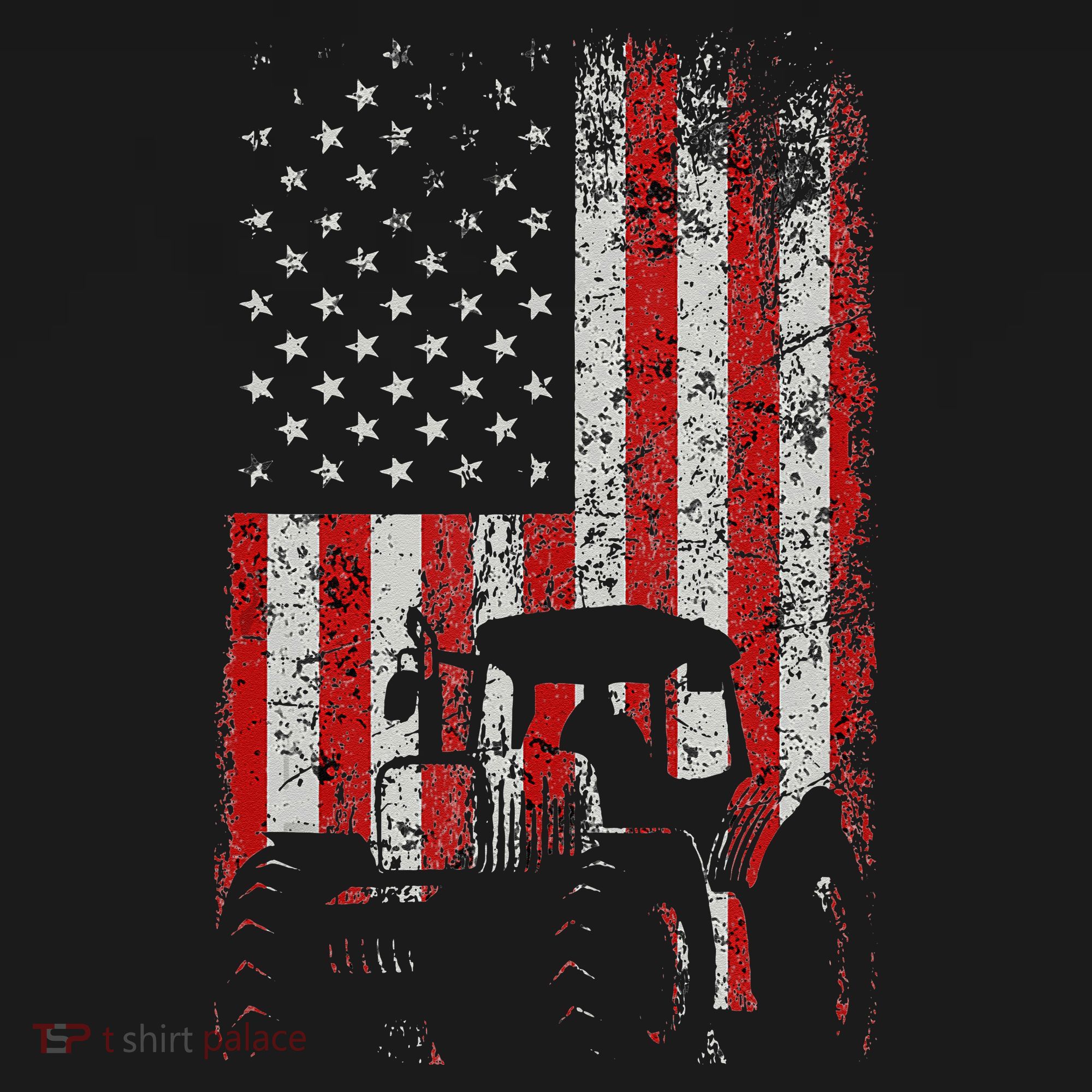 Retro American Flag Tractor Gift  Tractor Farm  Backpack