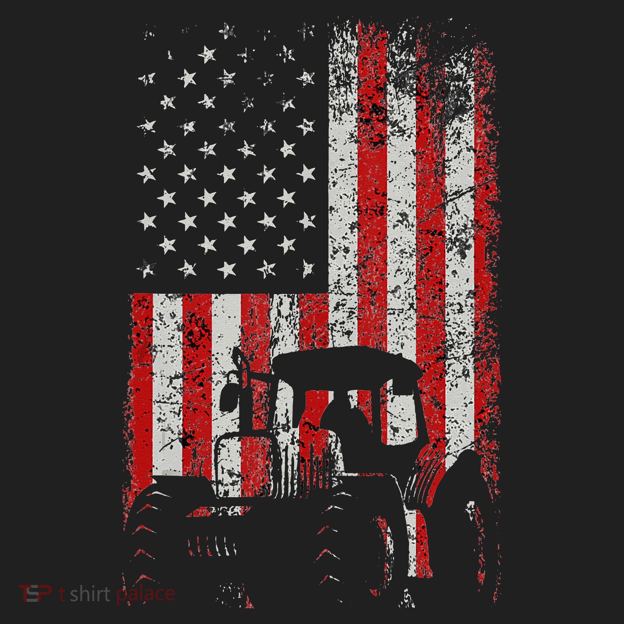 Retro American Flag Tractor Gift  Tractor Farm  Beanie