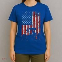 Retro American Flag Tractor Gift  Tractor Farm  T-Shirt thumb 4