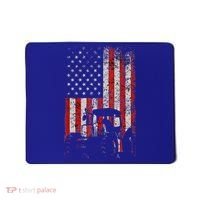 Retro American Flag Tractor Gift  Tractor Farm  Mousepad thumb 0