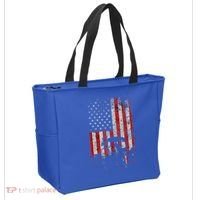 Retro American Flag Tractor Gift  Tractor Farm  Tote Bag thumb 2