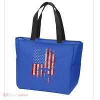 Retro American Flag Tractor Gift  Tractor Farm  Tote Bag thumb 3