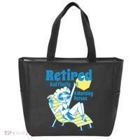 Retired And Finally A Morning Person Gift Tote Bag thumb 0