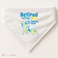 Retired And Finally A Morning Person Gift USA-Made Doggie Bandana thumb 0