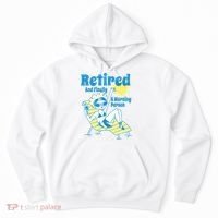 Retired And Finally A Morning Person Gift Hoodie thumb 0