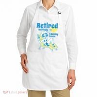 Retired And Finally A Morning Person Gift Apron thumb 2