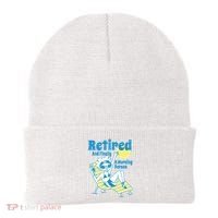 Retired And Finally A Morning Person Gift Beanie thumb 0