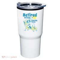 Retired And Finally A Morning Person Gift Tumbler thumb 0