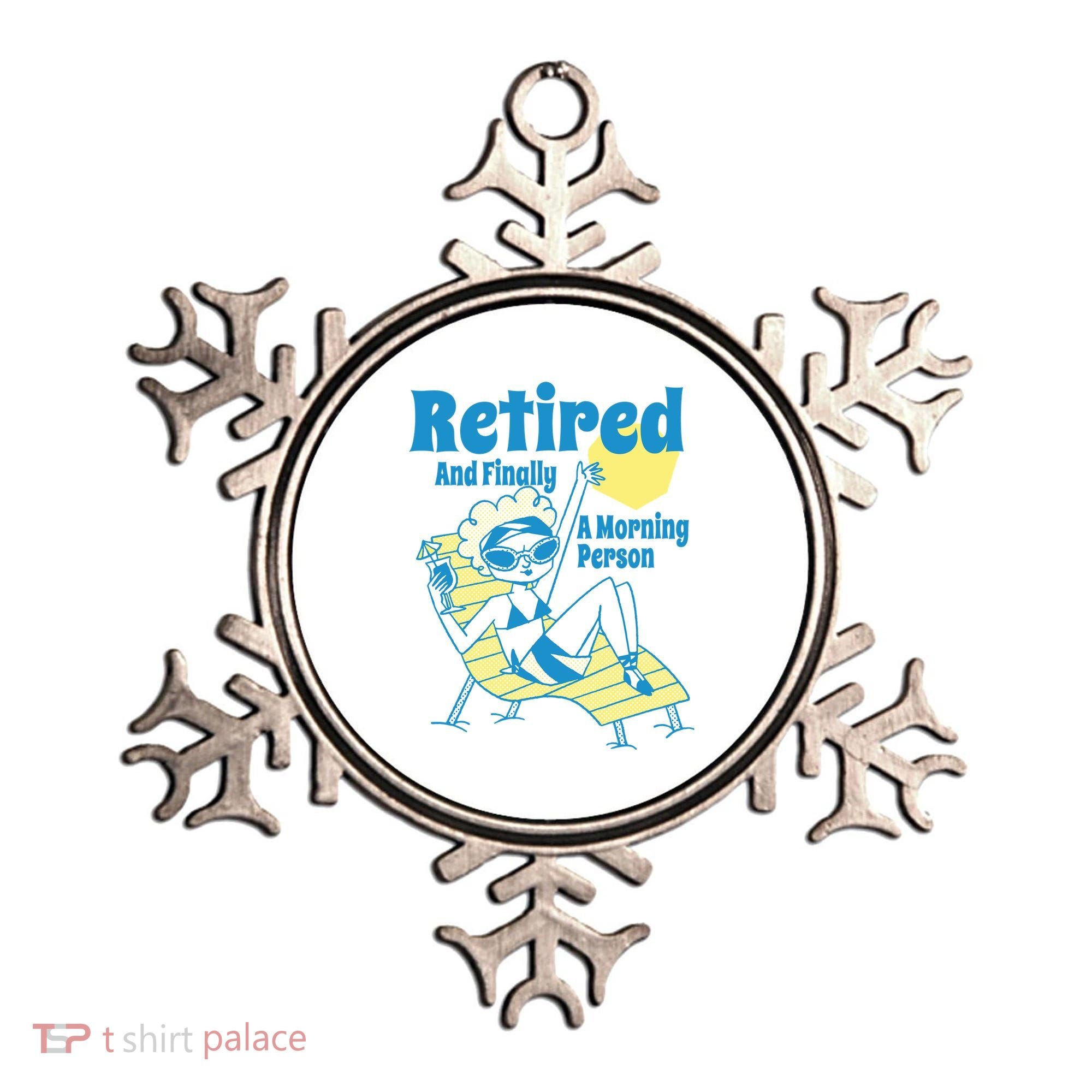 Retired And Finally A Morning Person Gift Ornament