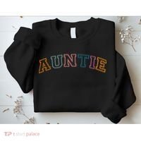 Retro Auntie For Sister, New Aunt Pregnancy Announcement Sweatshirt thumb 2