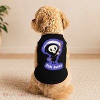 Run Away From The Reaper Cute Grim Reaper Doggie Tank thumb 2