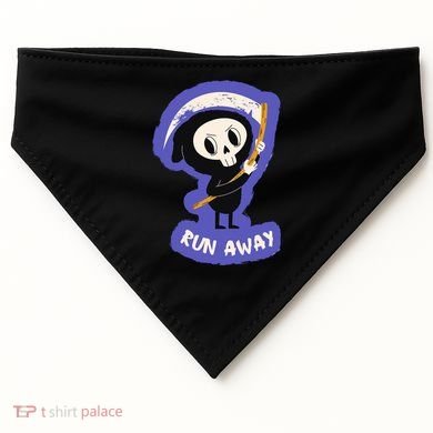 Run Away From The Reaper Cute Grim Reaper USA-Made Doggie Bandana