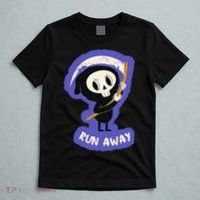 Run Away From The Reaper Cute Grim Reaper T-Shirt thumb 5