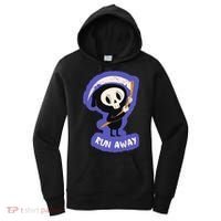 Run Away From The Reaper Cute Grim Reaper Women's Hoodie thumb 0