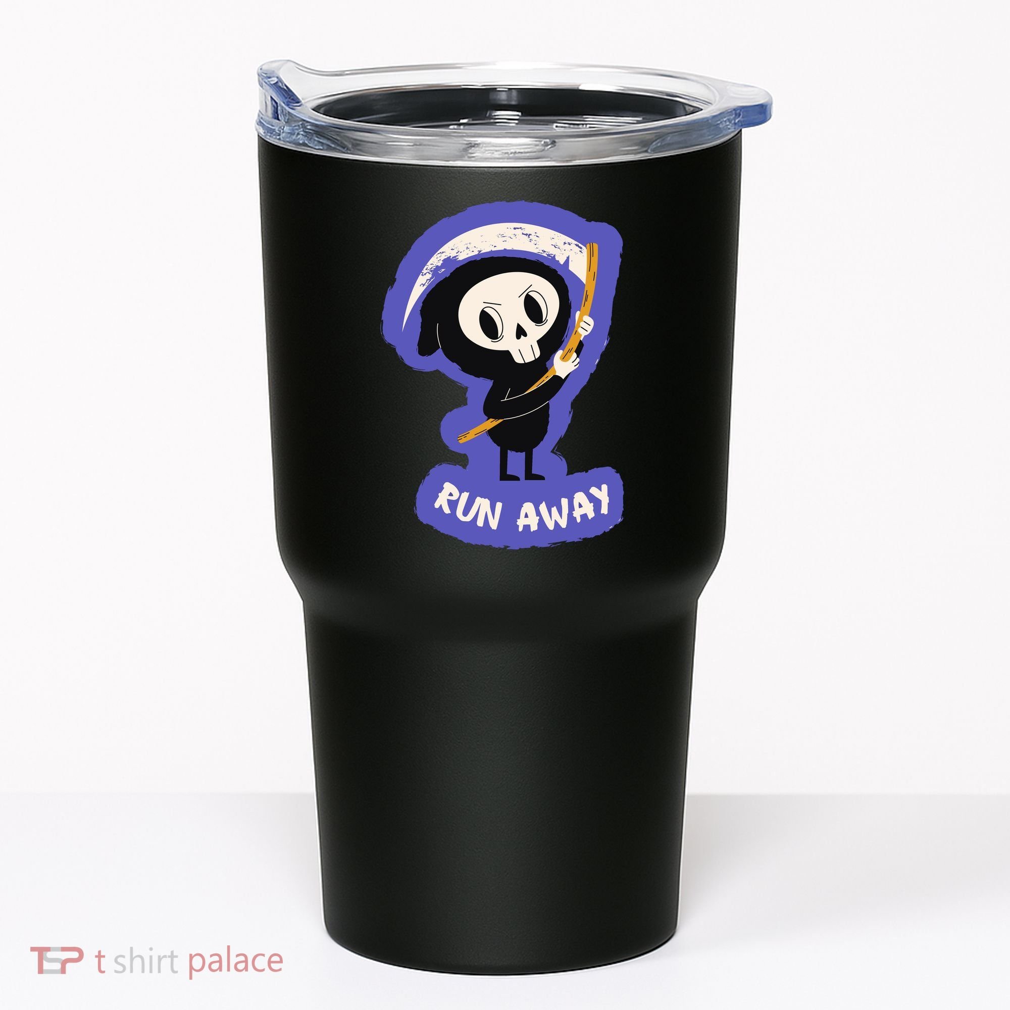 Run Away From The Reaper Cute Grim Reaper Tumbler
