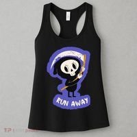 Run Away From The Reaper Cute Grim Reaper Women's Tank Top thumb 3
