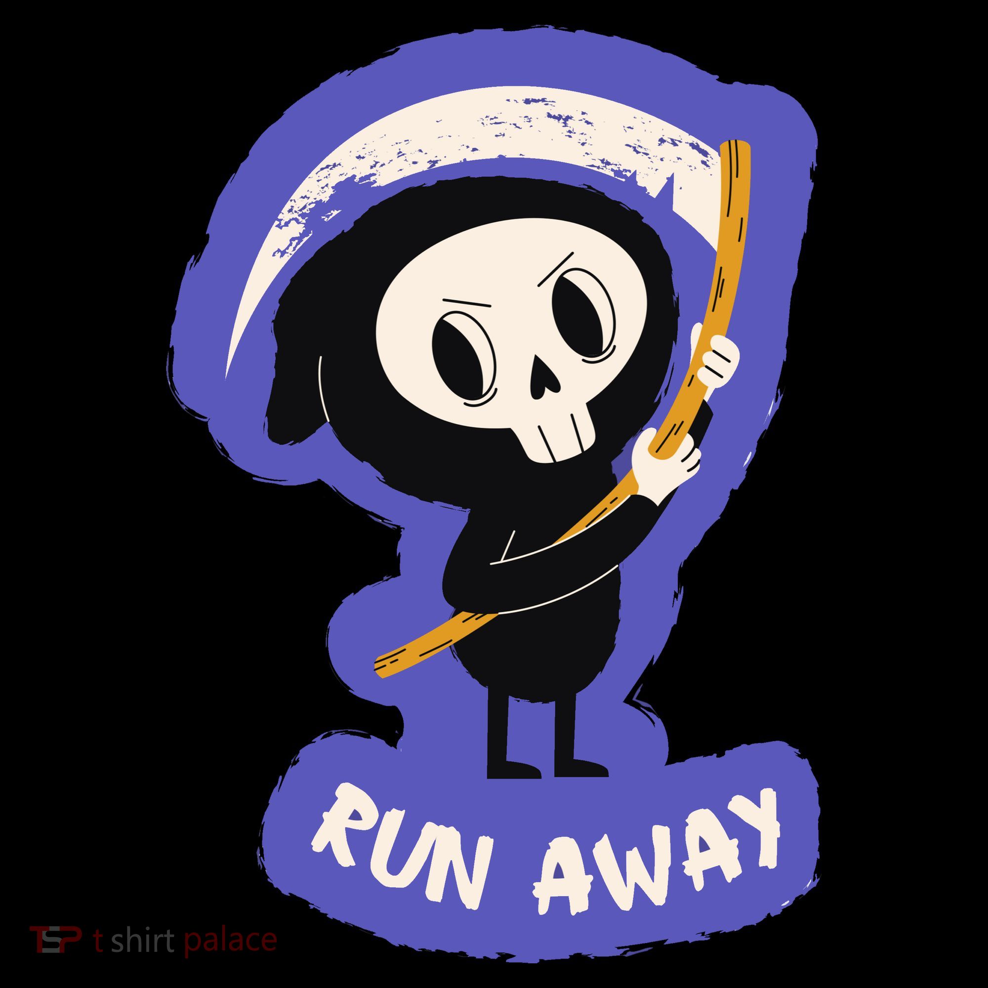 Run Away From The Reaper Cute Grim Reaper Women's Tank Top