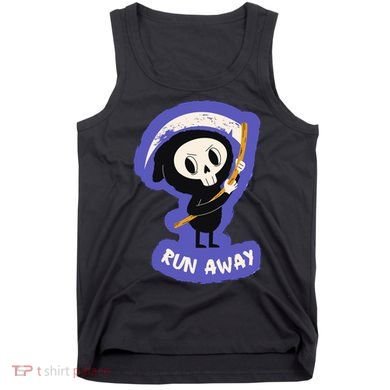 Run Away From The Reaper Cute Grim Reaper Tank Top