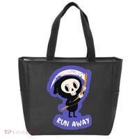 Run Away From The Reaper Cute Grim Reaper Tote Bag thumb 0