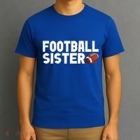 Retro American Football Sis Family Matching Sister Gift T-Shirt thumb 3