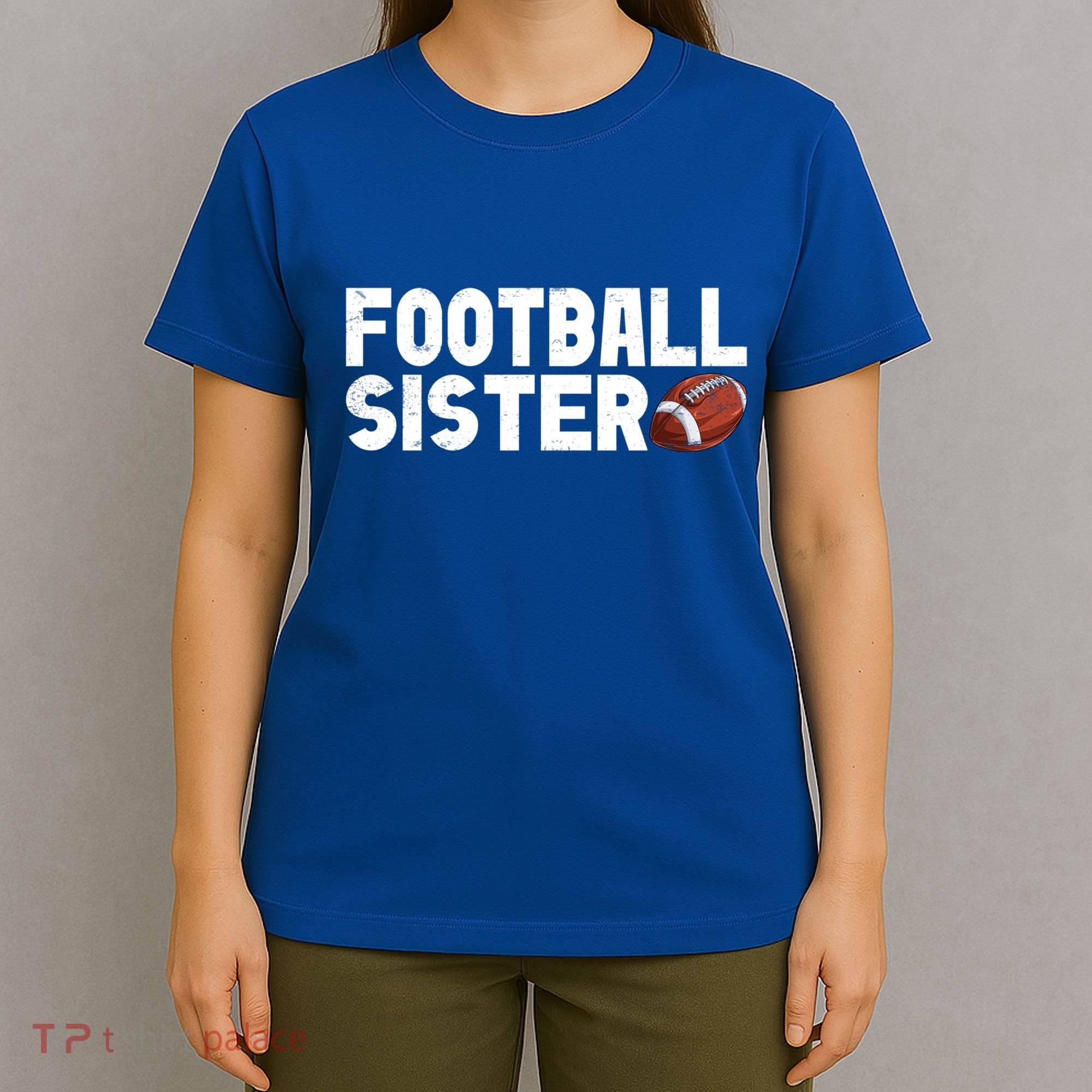 Retro American Football Sis Family Matching Sister Gift T-Shirt