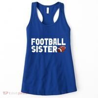 Retro American Football Sis Family Matching Sister Gift Women's Tank Top thumb 0