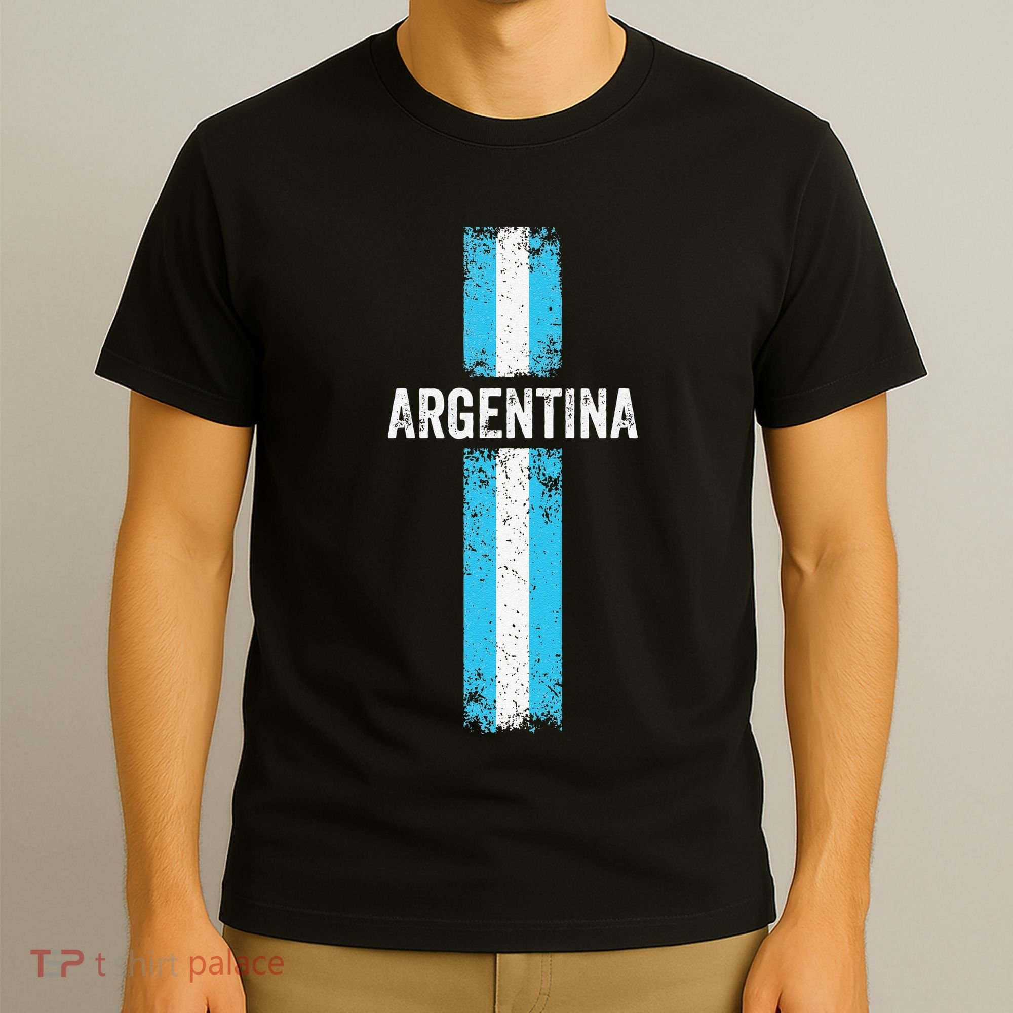 retro Argentina flag Soccer Jersey Argentina Fan T-Shirt