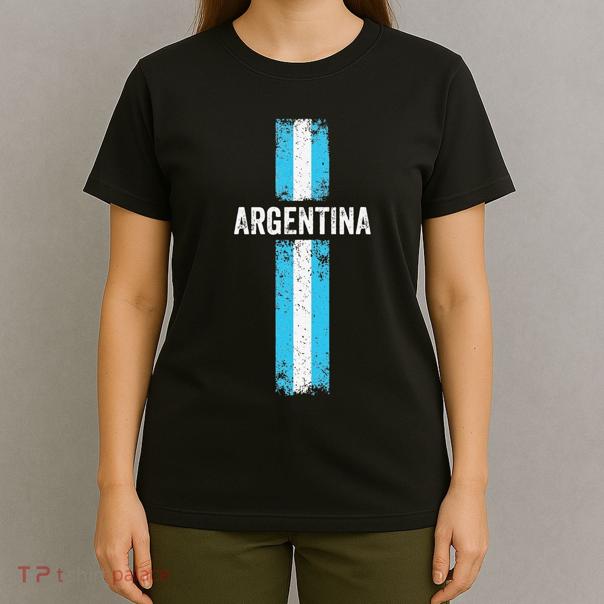 retro Argentina flag Soccer Jersey Argentina Fan T-Shirt