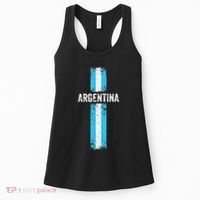 retro Argentina flag Soccer Jersey Argentina Fan Women's Tank Top thumb 0