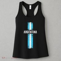 retro Argentina flag Soccer Jersey Argentina Fan Women's Tank Top thumb 3
