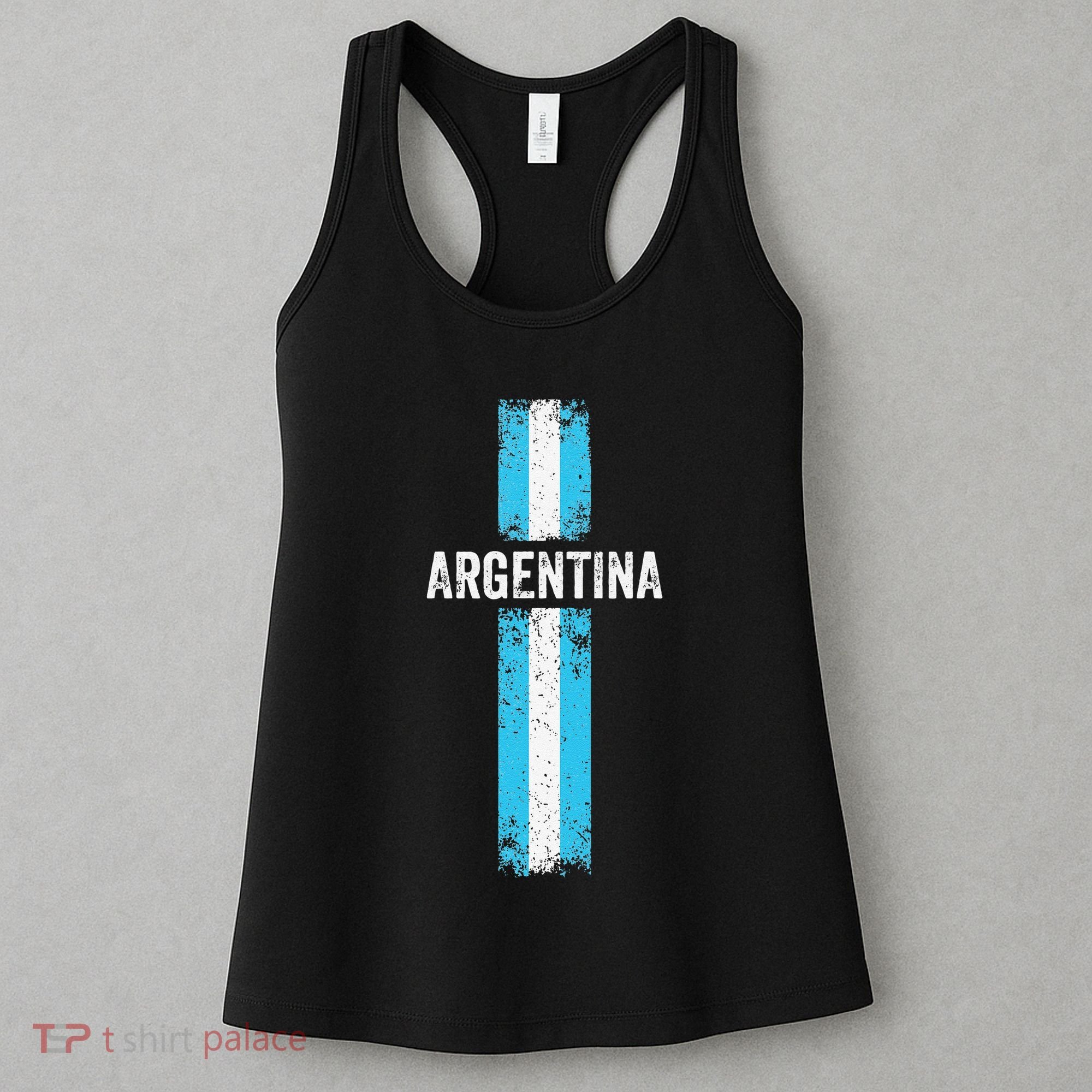 retro Argentina flag Soccer Jersey Argentina Fan Women's Tank Top