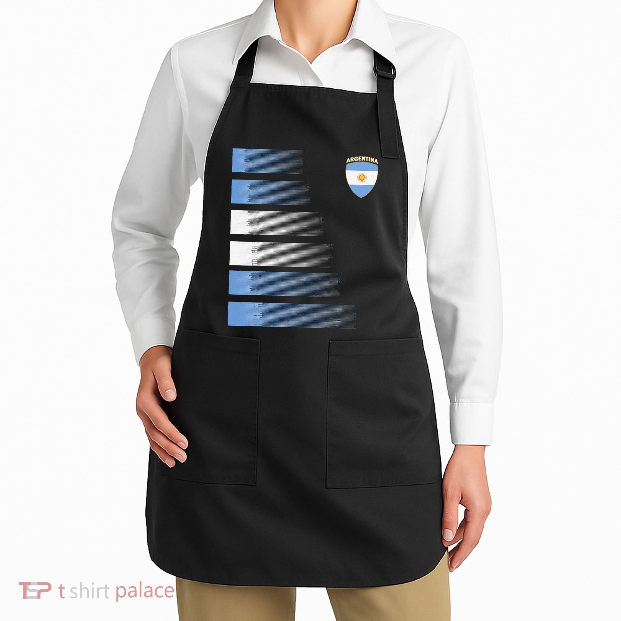 retro Argentina flag Soccer Jersey Argentina Fan Apron