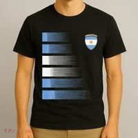retro Argentina flag Soccer Jersey Argentina Fan T-Shirt thumb 3