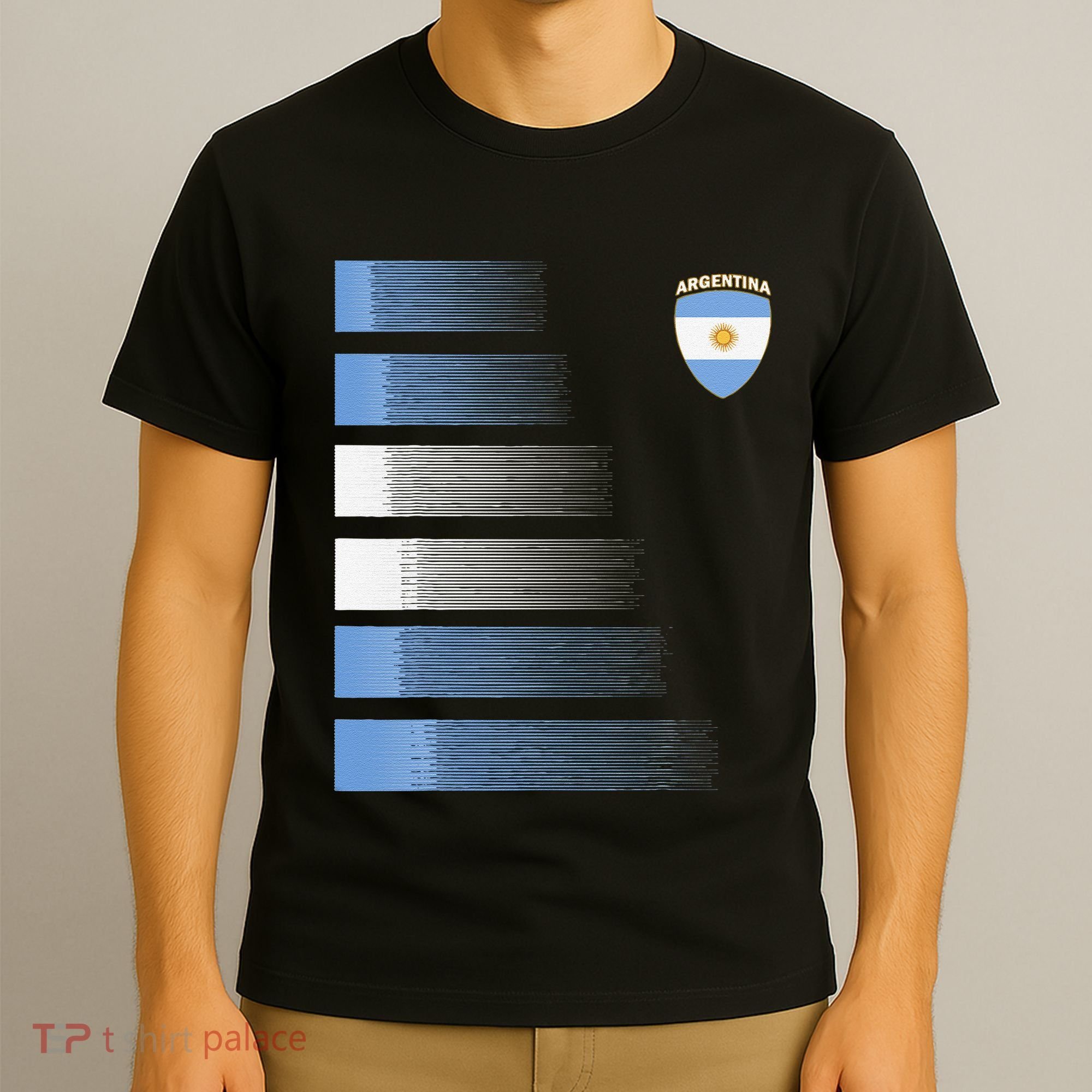 retro Argentina flag Soccer Jersey Argentina Fan T-Shirt
