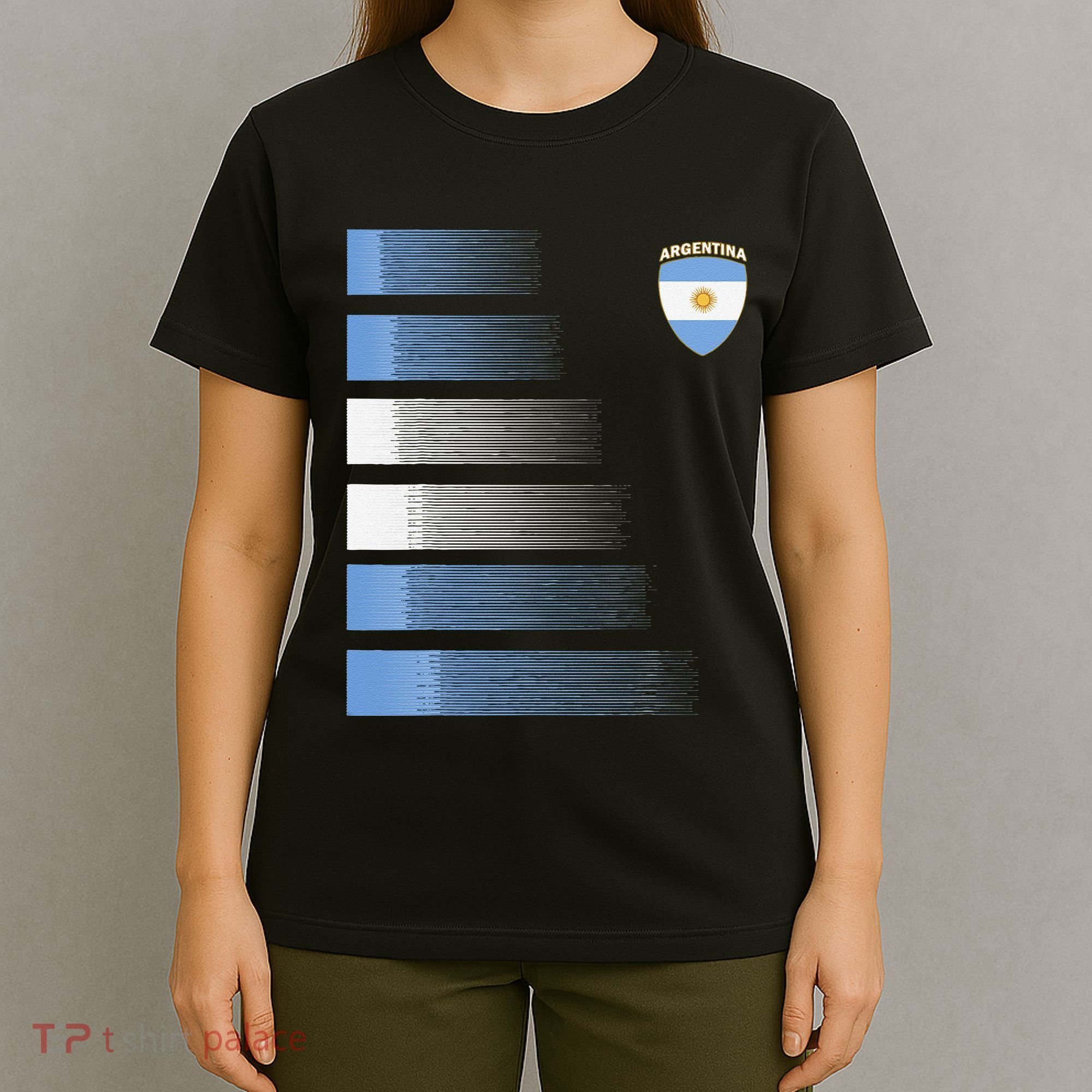 retro Argentina flag Soccer Jersey Argentina Fan T-Shirt