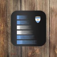 retro Argentina flag Soccer Jersey Argentina Fan Coaster thumb 0