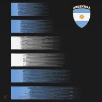 retro Argentina flag Soccer Jersey Argentina Fan Coaster thumb 2
