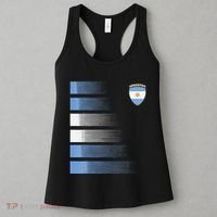 retro Argentina flag Soccer Jersey Argentina Fan Women's Tank Top thumb 3