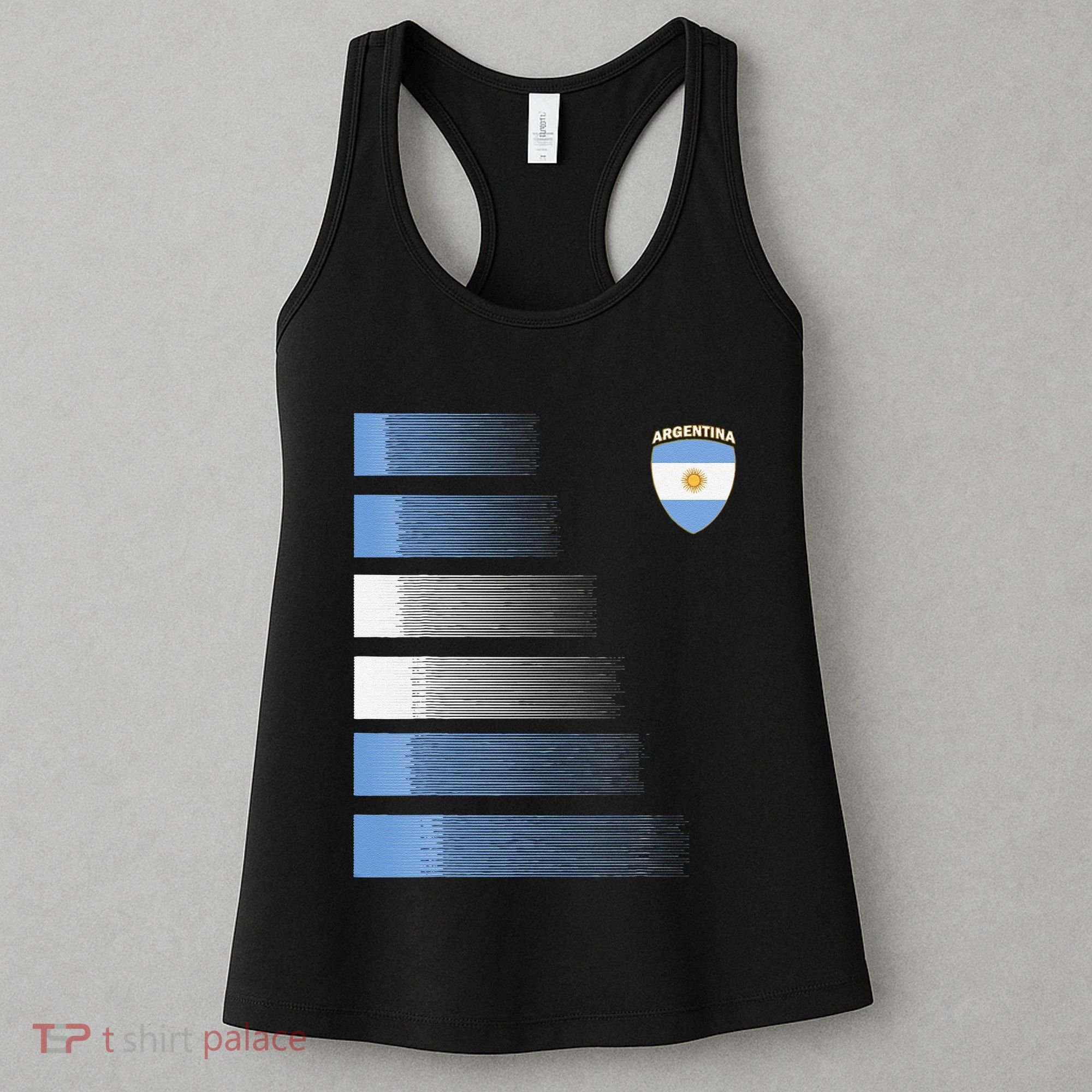 retro Argentina flag Soccer Jersey Argentina Fan Women's Tank Top