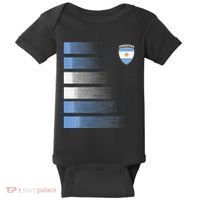 retro Argentina flag Soccer Jersey Argentina Fan Baby Bodysuit thumb 0