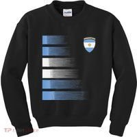 retro Argentina flag Soccer Jersey Argentina Fan Kids Sweatshirt thumb 0