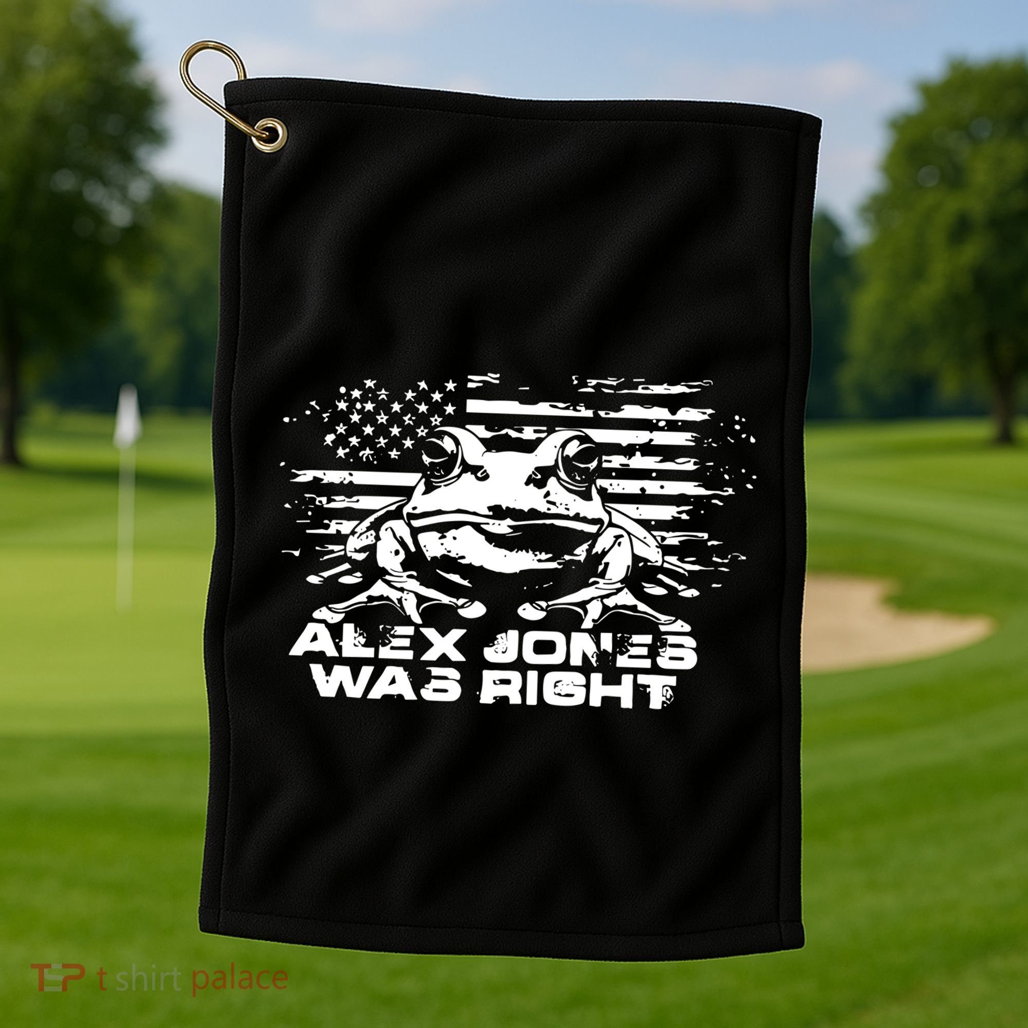 Right About Frogs Golf Towel