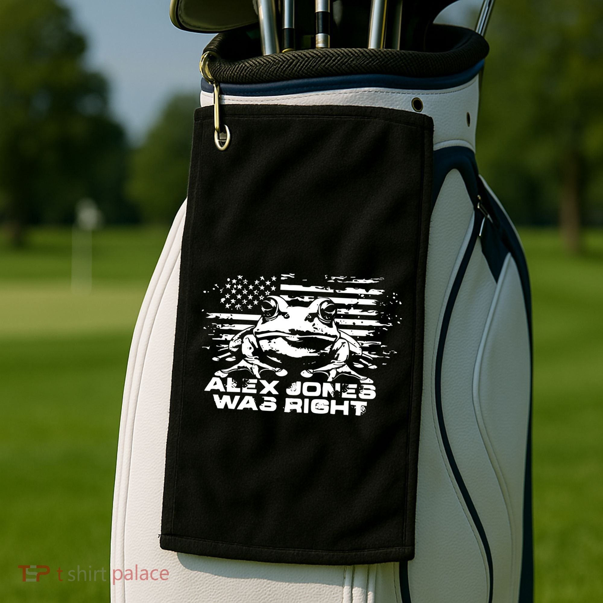Right About Frogs Golf Towel
