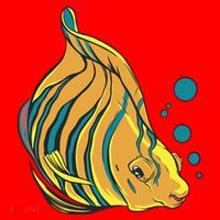Royal Angel Fish Santa Hat thumb 1