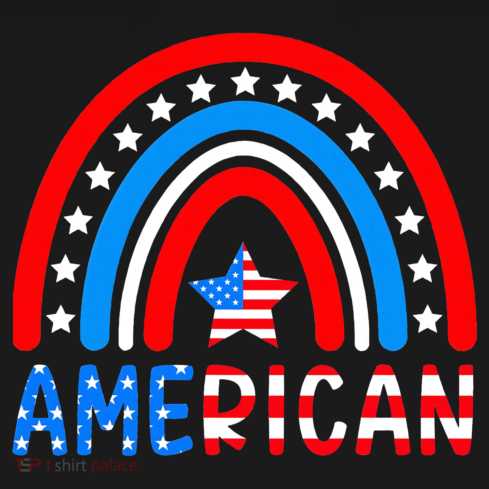 Rainbow American Flag Patriotic Happy 4th Of July Long Sleeve Shirt