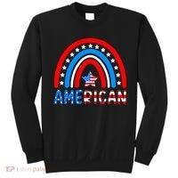 Rainbow American Flag Patriotic Happy 4th Of July Sweatshirt thumb 0
