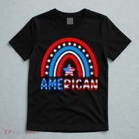 Rainbow American Flag Patriotic Happy 4th Of July T-Shirt thumb 5