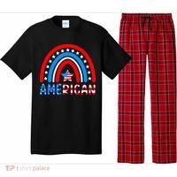 Rainbow American Flag Patriotic Happy 4th Of July Pajama Set thumb 0