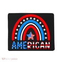 Rainbow American Flag Patriotic Happy 4th Of July Mousepad thumb 0
